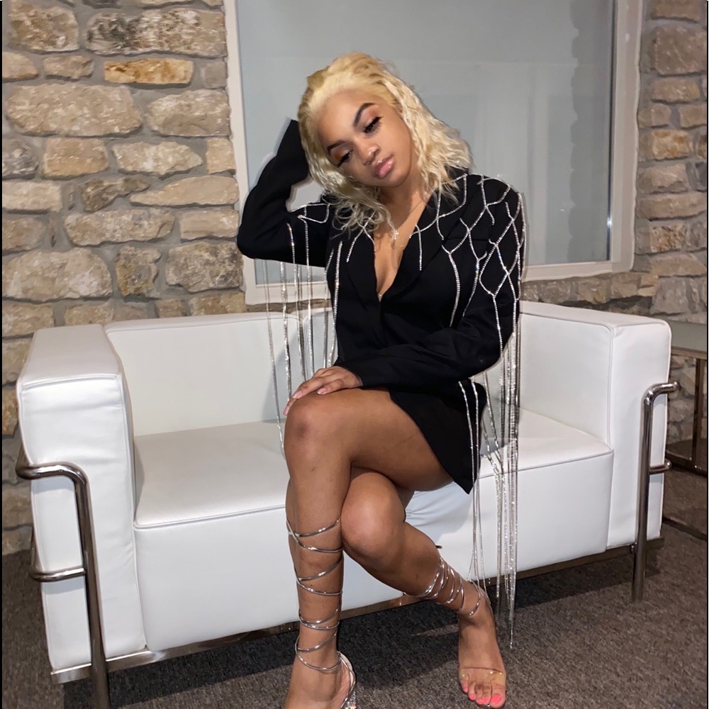 Rhinestone Blazer Dress